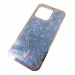 Чехол силикон-пластик iPhone 14 цветной гранит голубой#1877381