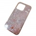 Чехол силикон-пластик iPhone 14 цветной гранит розовый#1877422