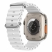 Ремешок для Apple Watch Series 42/44/45/49мм силиконовый белый#1881034