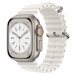 Ремешок для Apple Watch Series 42/44/45/49мм силиконовый белый#1881038