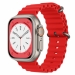 Ремешок для Apple Watch Series 42/44/45/49мм силиконовый красный#1881046