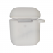 Чехол для Airpods 1/2 Silicone case, с карабином, белый#2061465