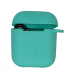 Чехол для Airpods 1/2 Silicone case, с карабином, мятный#2061461