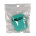 Чехол для Airpods 1/2 Silicone case, с карабином, мятный#2061462