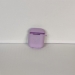 Чехол для Airpods 1/2 Silicone case, с карабином, светло-фиолетовый#1881064