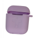 Чехол для Airpods 1/2 Silicone case, с карабином, светло-фиолетовый#2061457
