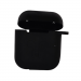 Чехол для Airpods 1/2 Silicone case, с карабином, черный#2061449