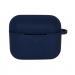 Чехол для Airpods 3 Silicone case, с карабином, темно-синий#2061438