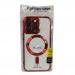 Чехол для iPhone 14 Pro Magsafe прозрачный с защитой камеры, красный#1880563