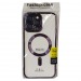 Чехол для iPhone 14 Pro Magsafe прозрачный с защитой камеры, фиолетовый#1880603