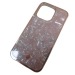 Чехол силикон-пластик iPhone 14 Pro цветной гранит розовый#1921248