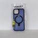 Чехол для iPhone 14 Magsafe/подставка темно-прозрачный синий#1886401