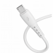 USB кабель для зарядки micro USB 1м, 2,4A, силикон, белый GP07M "GoPower"#1891170