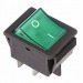 Выключатель клавишный 250V 16А (4с) ON-OFF зеленый с подсветкой (RWB-502, SC-767, IRS-201-1) Rexant#2079564