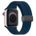 Ремешок - ApW29 Apple Watch 42/44/45мм силикон на магните (dark blue) (218413)#2004442