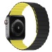 Ремешок - ApW32 Apple Watch 38/40/41мм силикон на магните (black/yellow) (218888)#1942043