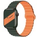 Ремешок - ApW32 Apple Watch 38/40/41мм силикон на магните (dark green/orange) (218892)#1942034