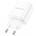 Сетевое зарядное устройство USB/Type-C Borofone BA78A (20W, QC3.0, PD, LED) Белый#1896611
