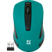 Мышь беспроводная DEFENDER MM-605 зеленая, 3 кнопки, 1200dpi, USB. Питание 2 × AAA. Радиус действия 10 м. (1/40)#1896955