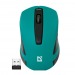 Мышь беспроводная DEFENDER MM-605 зеленая, 3 кнопки, 1200dpi, USB. Питание 2 × AAA. Радиус действия 10 м. (1/40)#2107213