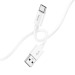 Кабель USB - Type-C HOCO X87 "Magic silicone" (3А, 100см) белый#1986734
