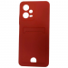Чехол силиконовый Xiaomi POCO X5 матовый цветной с визитницей красный#2131006