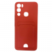 Чехол силиконовый Infinix HOT 12i матовый цветной с визитницей красный#2131030