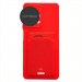 Чехол силиконовый Honor X8 матовый цветной с визитницей красный#1902019