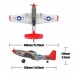Радиоуправляемый самолет Volantex RC Mustang 400мм (красный) 2.4G 2ch LiPo RTF with Gyro#1900424