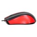 Мышь Оклик 225M черный/красный оптическая (1200dpi) USB для ноутбука (3but) [08.08], шт#1908567