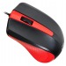 Мышь Оклик 225M черный/красный оптическая (1200dpi) USB для ноутбука (3but) [08.08], шт#1908568