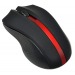 Мышь Оклик 615MW черный/красный оптическая (1200dpi) беспроводная USB для ноутбука (3but) [08.08], шт#1908629