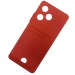 Чехол силиконовый Infinix HOT 30 матовый цветной с визитницей красный#1922006