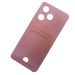 Чехол силиконовый Infinix HOT 30 матовый цветной с визитницей розовый#1922007