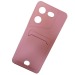 Чехол силиконовый Tecno Pova 5 матовый цветной с визитницей розовый#1974422