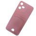 Чехол силиконовый Tecno Pova Neo 3 матовый цветной с визитницей розовый#1974423