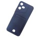 Чехол силиконовый Tecno Pova Neo 3 матовый цветной с визитницей темно-синий#1974426
