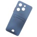 Чехол силиконовый Tecno Spark 10 Pro матовый цветной с визитницей серый#1974429
