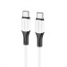 USB кабель шт.Type-C - шт.Type-C 1м, 3,0A 60W силиконовый, белый BX79 Borofone#2093960