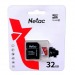 Карта памяти MicroSD 32GB Netac P500 Eco Class 10 + SD адаптер#1929512