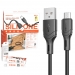 Кабель USB - Micro BOROFONE BX99 Silicone (черный) 1м#1919850