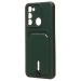 Чехол-накладка - SC304 с картхолдером для "Tecno Spark 8c/Spark Go (2022)" (dark green) (220337)#1927056