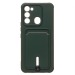 Чехол-накладка - SC304 с картхолдером для "Tecno Spark 8c/Spark Go (2022)" (dark green) (220337)#1927055