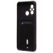 Чехол-накладка - SC304 с картхолдером для "Xiaomi Poco C55/Redmi 12C" (black) (220328)#2099766
