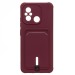 Чехол-накладка - SC304 с картхолдером для "Xiaomi Poco C55/Redmi 12C" (bordo) (220327)#1927042