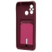 Чехол-накладка - SC304 с картхолдером для "Xiaomi Poco C55/Redmi 12C" (bordo) (220327)#2099765