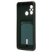 Чехол-накладка - SC304 с картхолдером для "Xiaomi Poco C55/Redmi 12C" (dark green) (220326)#2099764