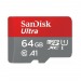 Карта памяти MicroSD 64GB SanDisk Class 10 Ultra UHS-I A 1 (140 Mb/s) без адаптера#1930090