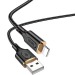 Кабель USB - Apple lightning Hoco X95 Goldentop 100см 2,4A  (black) (220644)#1938765