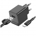 Адаптер сетевой BOROFONE BAS11A + кабель Type-C (черный)#1932339